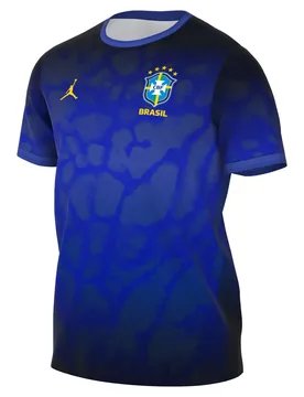 Maillot Prematch Brasilien Coupe du Monde 2026 - Bleu - male - Size: S