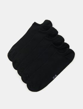 Calzini invisibili OEKO-TEX 5 pack - nero