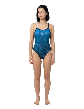 Durability Single X Swimsuit Blue Pink M Women - Sailfish - FashionsVida