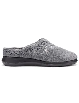 Cuddle Womens Regular Fit Felt Slipper - - Size: 7 - Hotter - FashionsVida