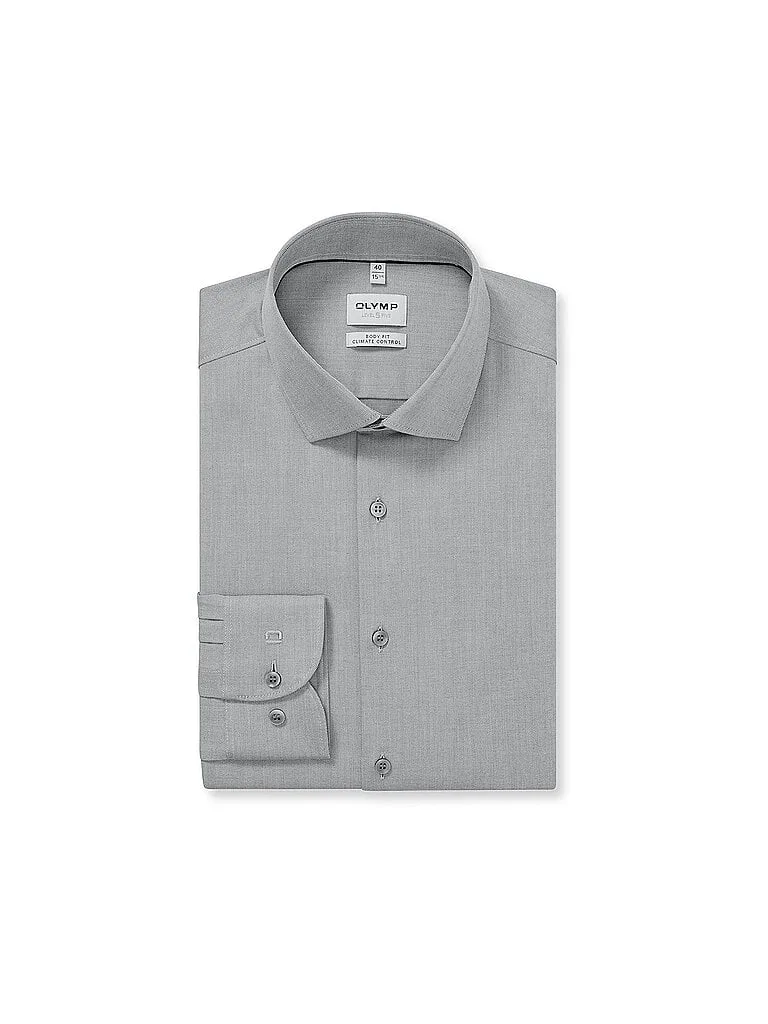 Hemd Body Fit grau 45 herren - OLYMP LEVEL FIVE - FashionsVida