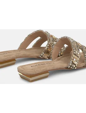 Sandalias de pala de mujer con tiras anchas con detalle transfer - Alma en Pena - FashionsVida
