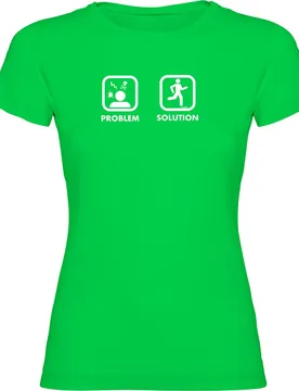 Maglietta A Maniche Corte Problem Solution Run Light Green M - Kruskis - FashionsVida