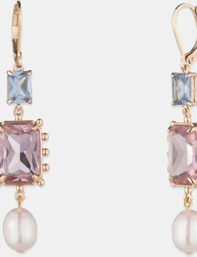 Pendientes largos Bridgette con piedras y perlas - Lauren Ralph Lauren - FashionsVida