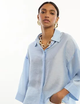 Camisa de mujer oversize de lino - Lola Casademunt - FashionsVida