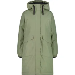 Woman coat fix hood chaqueta impermeable insulada mujer Verde (42)