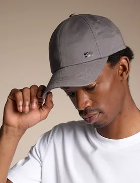 Soft Cotton twill cap Taupe male - Hugo Boss - FashionsVida