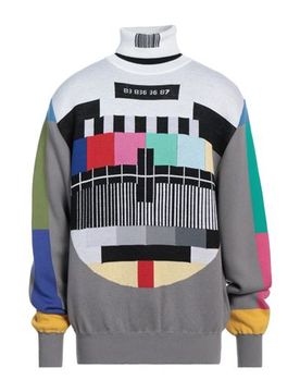 Rollkragenpullover Herren Hellgrau L Herren