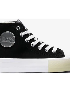Zapatillas de lona de mujer altas en con cordones - Break and Walk - FashionsVida