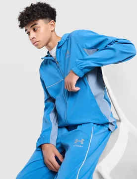 Giacca Full Zip Storm Hybrid Woven Junior - Blu, blu blu Bambino taglia 8-9Y - Under armour - FashionsVida