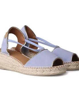 Pons Sandales Compensées En Sparte Bilda Denim EU 36 - Toni - FashionsVida