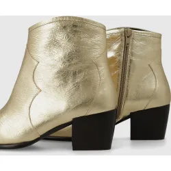 Botines de mujer en piel metalizada