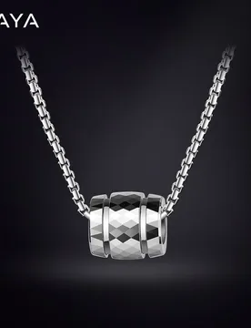 Necklace Men, Tungsten Pendant, Fashion Casual Sporty Multi-Faceted Design, Creative Necklaces Jewelry Scratch Proof, Engraving - Aliexpress - FashionsVida