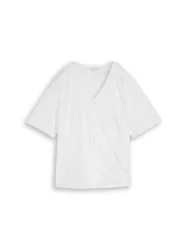 Blouse schiffli V-neck female