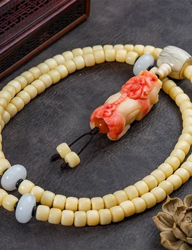 Camel bone, deer bone, cow bone, natural color 108 Buddhist beads, barrel beads, round beads, Buddha head beads, "No Worries" am - Aliexpress - FashionsVida
