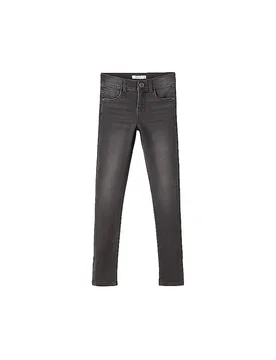 Jeans slim fit da ragazza NKFPOLLY grigio 92 - Name it - FashionsVida
