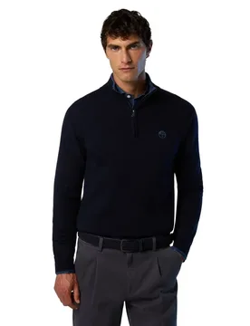 Gg 699148 Half Zip Sweater Navy Blue L Men - North Sails - FashionsVida