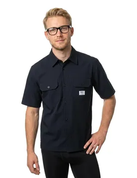 Hugo Camicia A Maniche Corte Ekyno 10260730 Blue Dark Blue XS