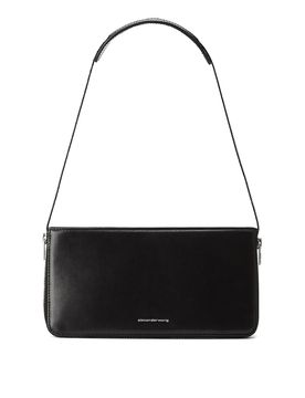 Borsa a tracolla nera logata