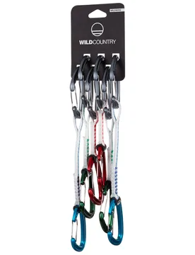 Pack de 6 dégaines d'escalade longueur 10 cm - Wildwire Quickdraw Trad 6 Pack Uni - Blanc - Wild Country - FashionsVida