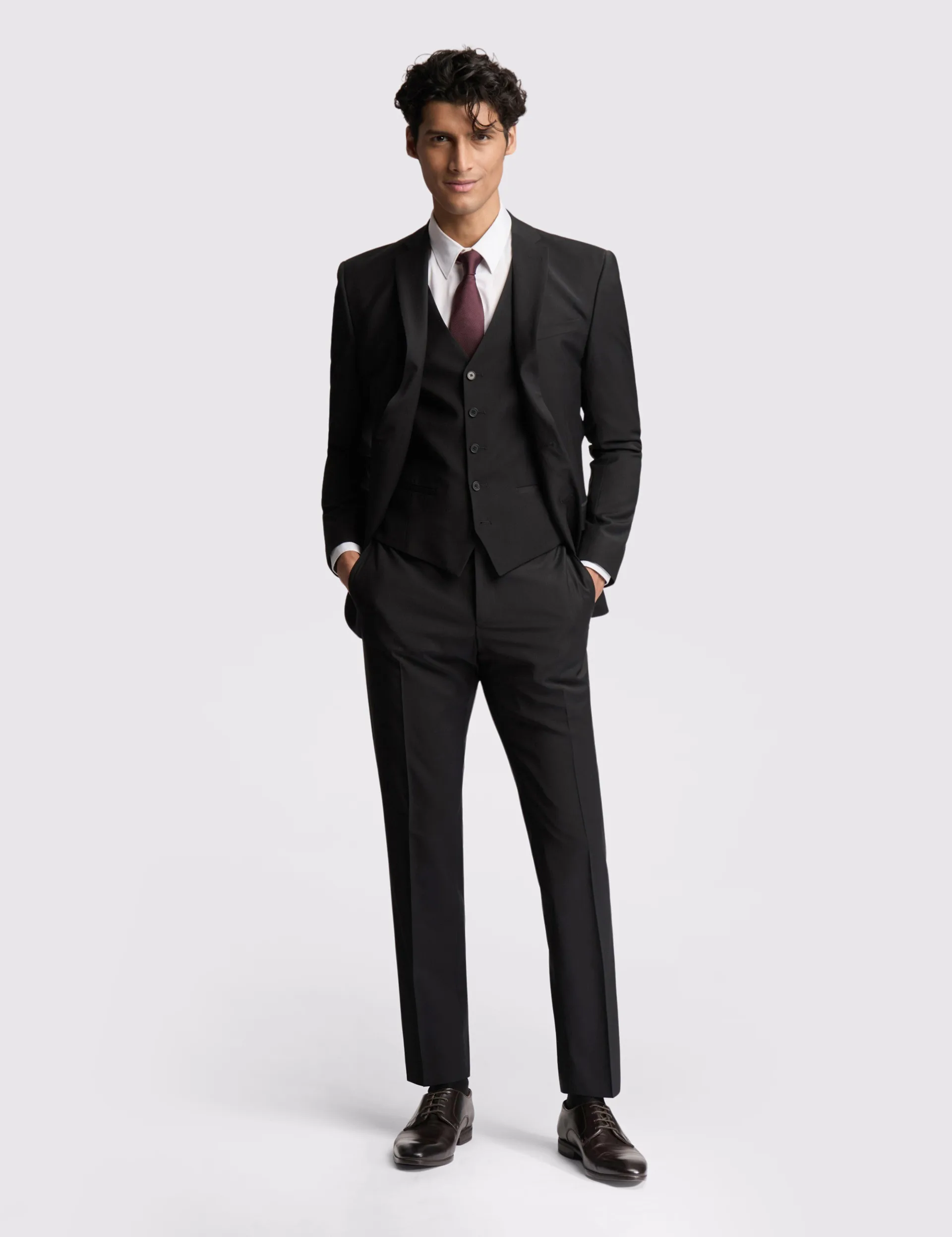 Mens Premium Black Panama Slim Suit Jacket Wool - Size 38 (Chest) - Ted baker - FashionsVida