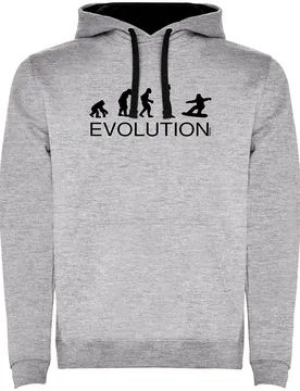Sweat à Capuche Evolution Snowboard Two-colour Heather Grey / Black 2XL - Kruskis - FashionsVida