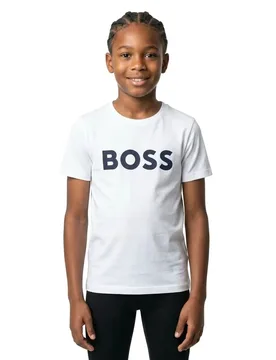 Maglietta A Maniche Corte J25p2 White 14 Anni - BOSS - FashionsVida