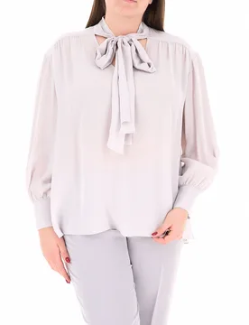 Blusa in viscosa GRIGIO CHIARO 25 - PERSONA by MARINA RINALDI - FashionsVida