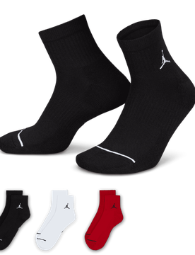 Ankle Socks 3er-Pack Black / White / Red L Herren