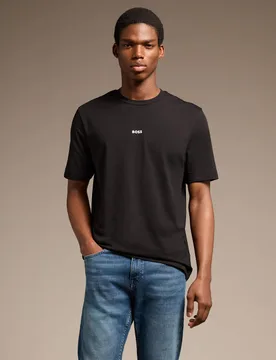 TChup Cotton Rich Logo T-Shirt Black male - BOSS - FashionsVida