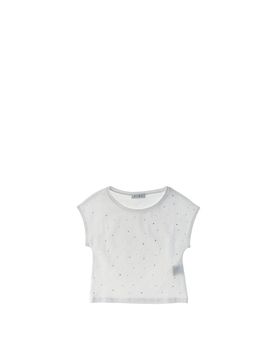 T-shirt con strass BIANCO 34