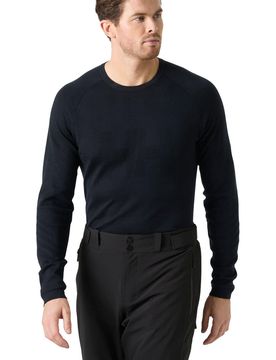 Lifa merino knitevo camiseta térmica manga larga hombre Negro (XXL)