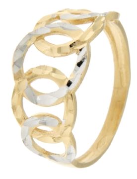 Anello Donna Oro Giallo Bianco GL100975