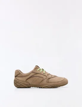 Baskets Semelle Fine 36 Taupe - Bershka - FashionsVida