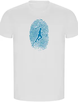 Maglietta A Maniche Corte Runner Fingerprint Eco White S - Kruskis - FashionsVida