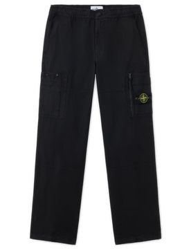 Slanted Pocket Panelled Cargo Pants with Drawstring Cuffs