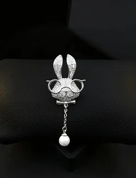 YISON New Cute Cartoon Glasses Rabbit Brooch for Women Fashion Lapel Pins Shirt Cardigan Ornament Jewelry Gifts for Girl Friend - Aliexpress - FashionsVida