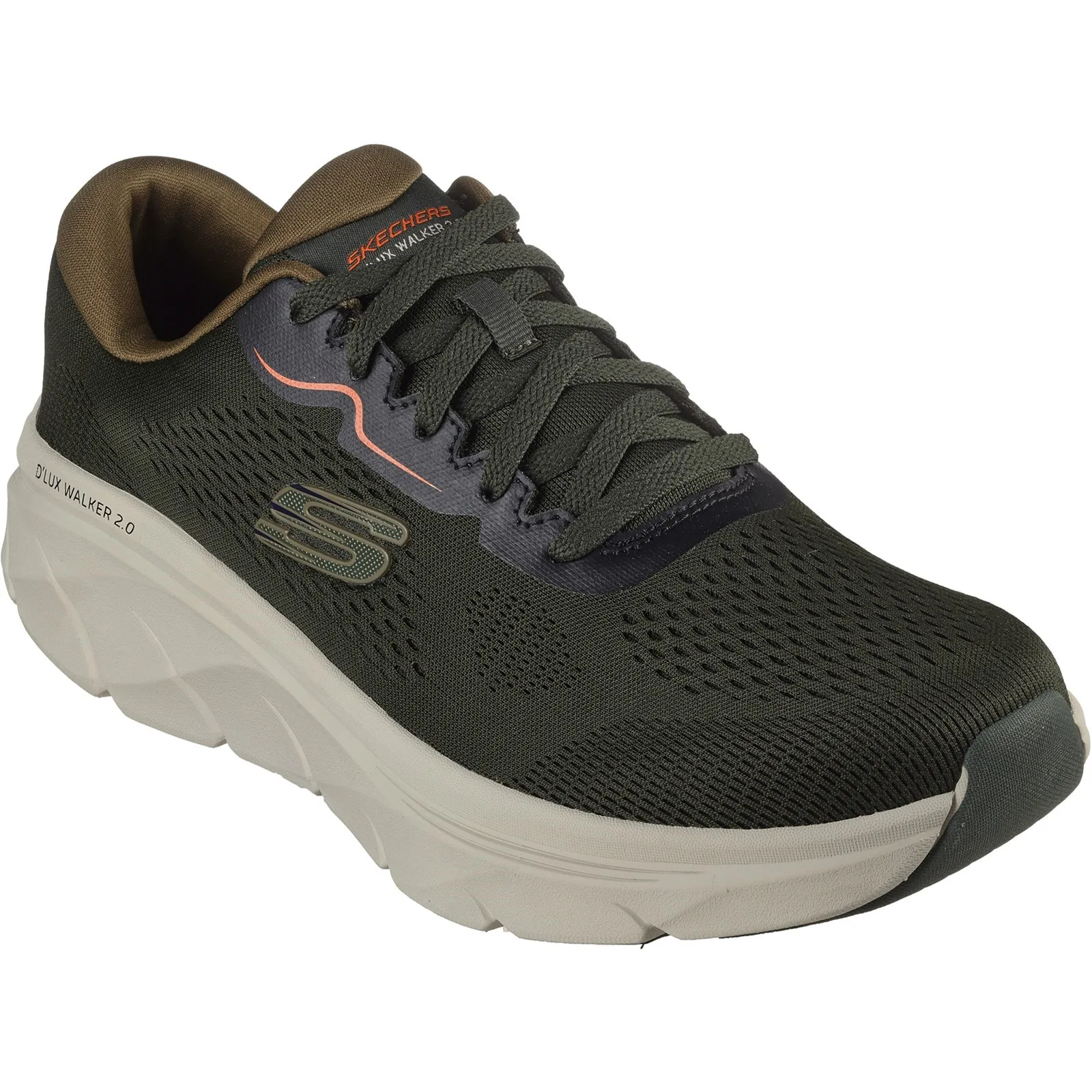 Mens D'Lux Walker 2.0 Trainers - Olive - Size Uk 8 - Skechers - FashionsVida