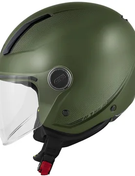 Casco Moto Jet 11.7F Verde Militare Opaco taglia XL - GIVI - FashionsVida