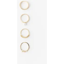 Sfera - Set4 anillos perlas
