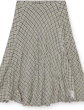 Falda midi de cuadros con vuelo - Diesel - FashionsVida