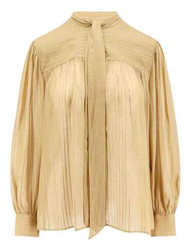 Camicia in seta con dettagli in lurex