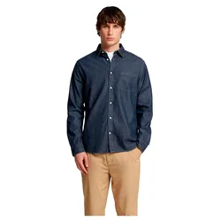 Camicia A Maniche Lunghe Regcarlo Denim Dark Blue Denim S