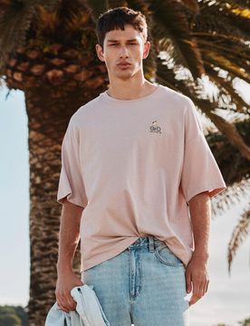 T-Shirt Relax Fit Con Ricamo Bici