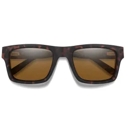 Unisex Rectangle Matte Tortoise ChromaPop Polarized Brown Strand Sunglasses - Brown - Size: One Size