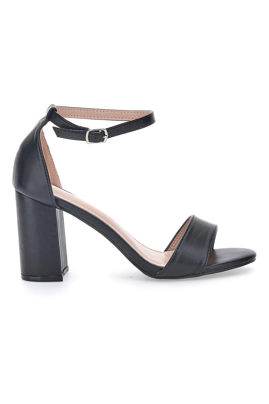 Sandali Neri Con Cinturino e Tacco a Blocco 409 40 - FIRST LADY - FashionsVida