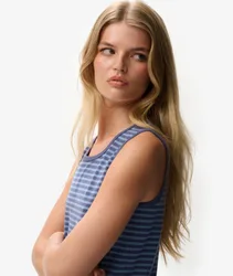 Superdry Damen Athletic Essentials Jersey-tanktop mit Streifen Blue - Größe: 38