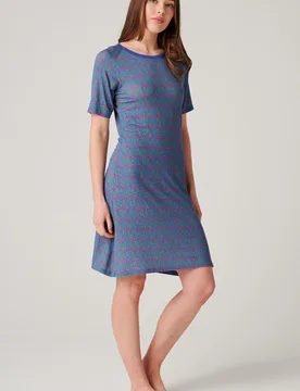 Womens Bamboo Short Sleeve Nightdress - - Size: M - British Boxers - FashionsVida