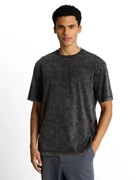 Relaxed effect wash t-shirt male - L - FashionsVida