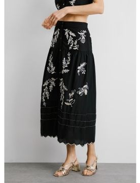Para mujer. PL901216 Falda midi Epsom (XS), Casual, Algodón